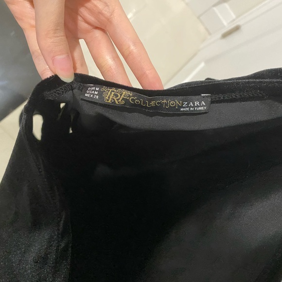 Zara TRF collection black velvet mini dress M - Picture 3 of 3